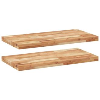 vidaXL Estante Flotante 2 Uds Madera Acacia Acabado Aceite 60x40x4 Cm Vidaxl