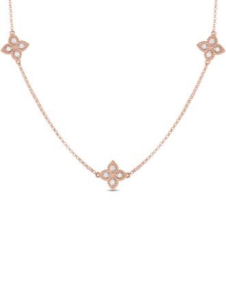 Roberto Coin diamond flower necklace - Rosa