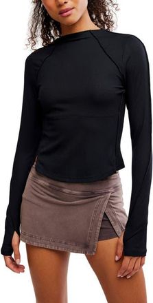 Free People Love Club Rib Crop Top in Black at Nordstrom, Size X-Large