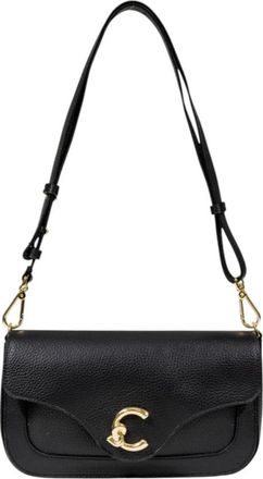 Coccinelle Tassen, Dames, Zwart, ONE Size, Leer, Zwarte Leren Dames Tas