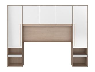 VENTE-UNIQUE.COM Puente de cama melamina color natural claro, blanco 140 x 190 cm, 140