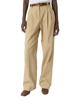 Gerard Darel Azra High Rise Pleated Trousers in Camel at Nordstrom, Size 14
