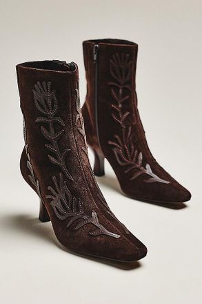 Maeve Leather Appliqu&eacute; Ankle Boots