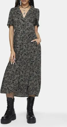 Disturbia Morgana Midi Shirt Dress in Green at Nordstrom, Size 4