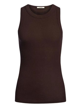 12 Storeez ribbed tank top - women - Lyocell/Wool/Elastane - M - Brown