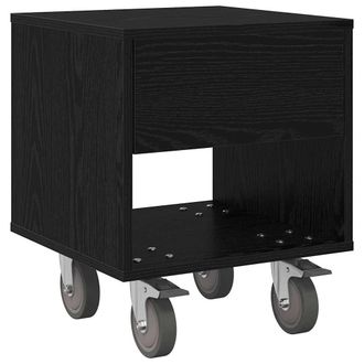 vidaXL Mesita De Noche Roble Negro 40,5 X 40 X 48 Cm Vidaxl