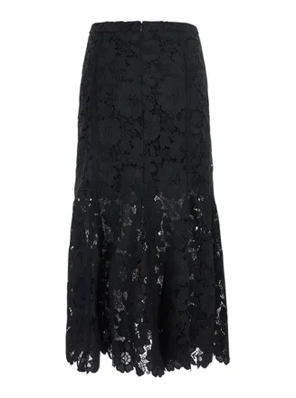 Self Portrait Lace Skirt - Black