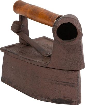 Biscottini International Biscottini - Plancha De Chimenea De Hierro Fundido Acabado Con Efecto &Oacute;xido Envejecido L21,5xpr12,5xh9,5 Cm