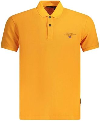 Napapijri Oranje Katoenen Heren Polo Shirt - Heren - Polos - Oranje - M - Katoen - Tops