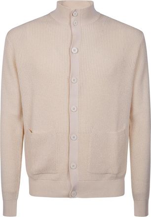 Ballantyne Wafelgebreid katoenen vest - Heren - Vesten - Beige - M - Katoen - Truien & Vesten