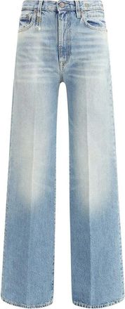 R13 Wide Leg Charlotte Jeans - Dames - Loose Fit Jeans - Blauw - W27 - Katoen - Jeans