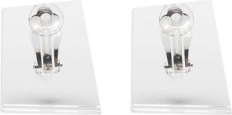 Monies Vierkante oorclips - Wit