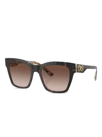 Dolce & Gabbana Eyewear Occhiali da sole geometrici - Marrone