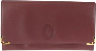 Cartier Pre-owned Wallets, male, Red, Size: ONE SIZE Pre-owned Must Line Leather Clutch Bag