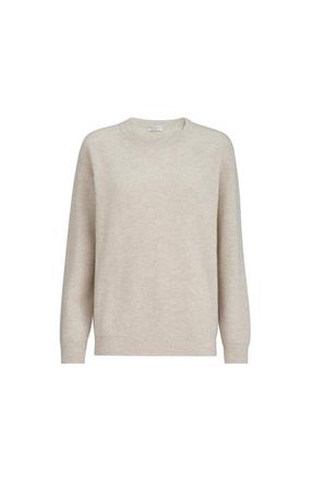 Brunello Cucinelli Cashmere sweater with monili in Oyster at Nordstrom, Size 3X-Large Eu