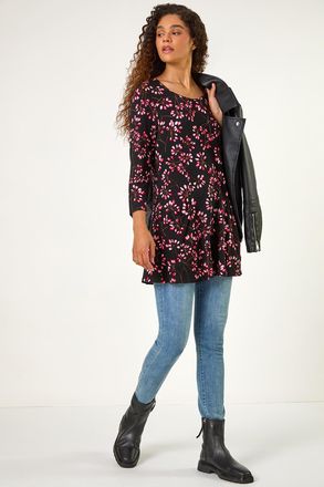 Roman Floral Print Tunic