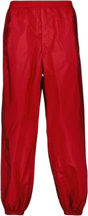 Prada Re-Nylon Joggingbroek - Heren - Wijde Broeken - Rood - S - Nylon - Broeken