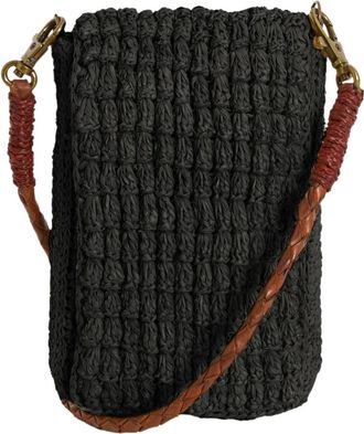 Ibeliv Accessoires, unisex, Zwart, ONE Size, Katoen, VAO Raffia Telefoontasje