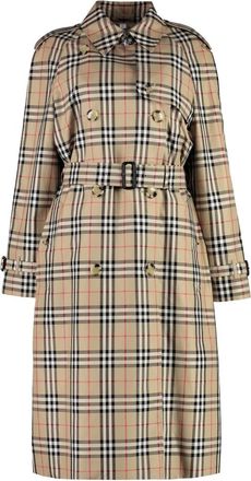 Burberry Gabardine Trenchcoat - Dames - Trenchcoats - Beige - XS - Katoen - Jassen