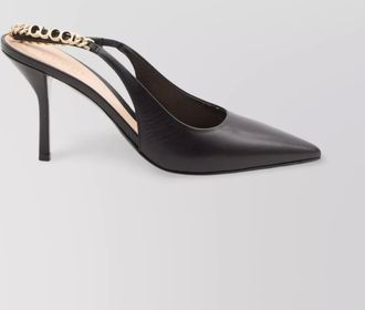 Gucci chain detail leather pumps stiletto heel