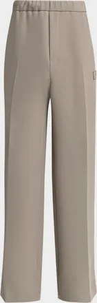 Amiri Men & apos;s Logo Patch Wide-Leg Stretch Trousers