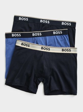 BOSS Mens 5 blue palette boxer briefs Power 3-pack