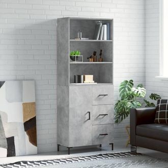 Berkfield Home Highboard Concrete Grey 69.5x34x180 cm Engineered Wood