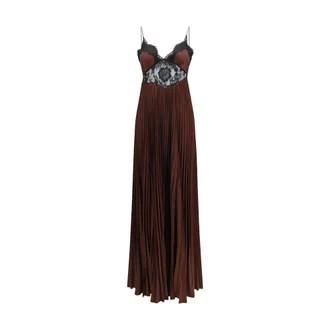 Self Portrait Brown Polyester Casual Womens Dress