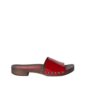 Miu Miu Scarpa - Dames - Schoenen - Rood - Maat: 39 EU Leer