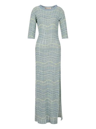 Marni slit maxi dress - Blue