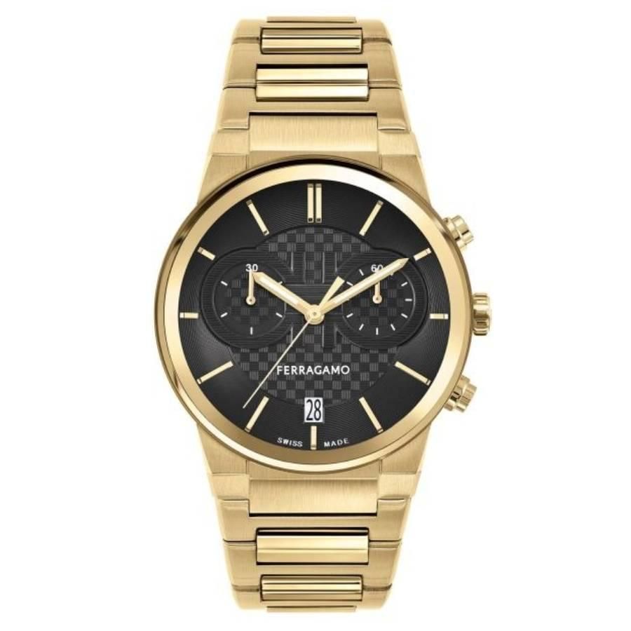 Ferragamo Edge Chronograph Quartz Black Dial Mens Watch  display picture 3