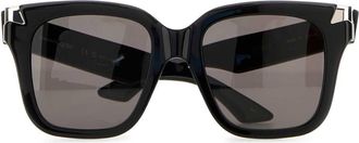 Alexander McQueen Womens Am0440s Punk Rivet Acetate Sunglasses Black