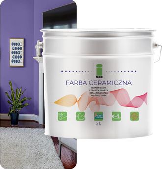 OEM Pintura Cer&aacute;mica Para Pared Lavable, Color Lila P&uacute;rpura, 2 L, Resistente A Las Manchas