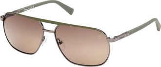 Timberland TB00027 Polarized 06H Mens Sunglasses Silver Size 60