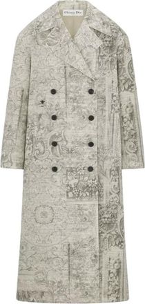 Dior Barocco Coat - Dames - Mantel - Beige - S - Katoen - Jassen