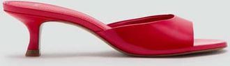Mango Sandali fascia tacco kitten rosso - Donna - 35 - MANGO