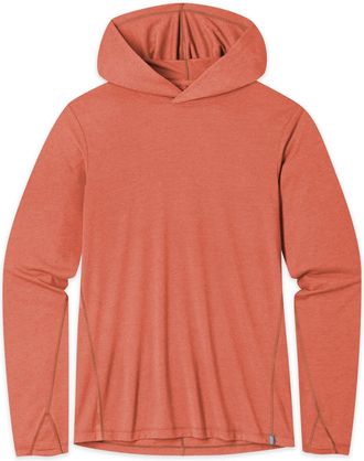 Stio | Mens Divide Hooded Pullover, Size Extra Large in Hot Sauce Heather