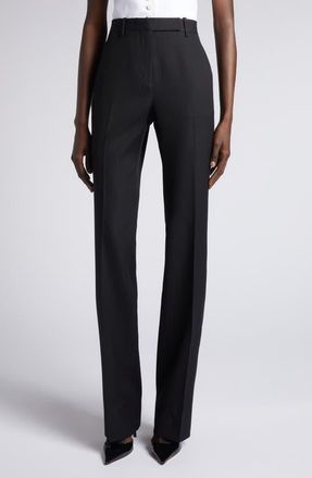 Tom Ford Panama Wool & Silk Pants in Black at Nordstrom, Size 8 Us