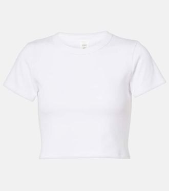 Leset Kelly cropped cotton jersey T-shirt
