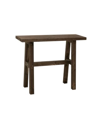 Deco Wood Consola de madera maciza en tono nogal de 100x80cm