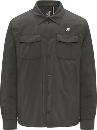 K-Way Umbert Plain Warm - Heren - Zomerjassen - Groen - L - Leer - Jassen