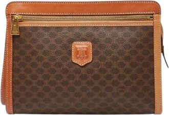 Celine Pre-owned Clutches, female, Brown, Size: ONE SIZE Pre-owned Fabric Clutch