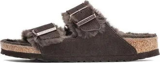 Birkenstock Arizona Shearling Suede Leather Mocca 1020566
