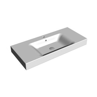 Royal Plaza Royal plaza Merlot meubelwastafel 1 kraangat 100x45 wit keramiek