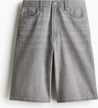 H&M Baggy Denimshorts - Grau