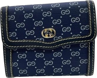 Gucci Microguccissima Navy Pvc Wallet (Bi-Fold) (Pre-Owned)