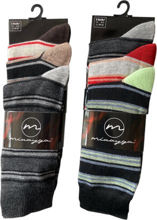 Generic Mens Cotton Blend Striped Socks, Summer Fresh Collection, Size 6-11, 12 Pairs