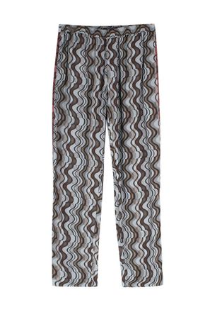 Dries Van Noten Geometric Print Contrast Stripe Joggers Size M