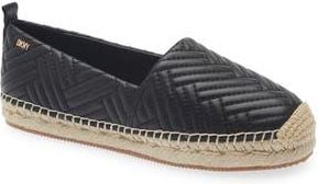 DKNY Maly Quilted Espadrille Flat in Black at Nordstrom Rack, Size 9.5