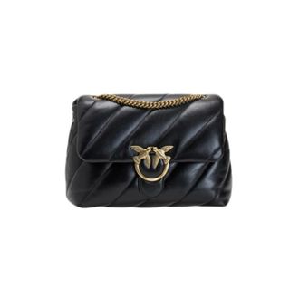 Pinko Big Love Bag Puff Maxi Acolchado - Dames - Schoudertassen - Zwart - ONE Size - Katoen - Tassen